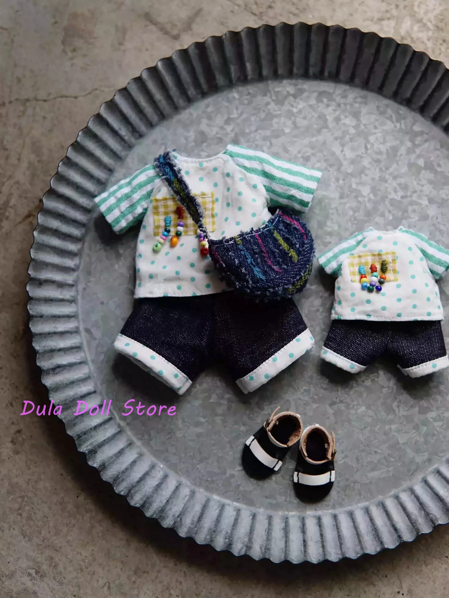 

2026 Dula Doll Clothes Dress Polka dot stitching Blythe ob24 ob22 ob11 Azone Licca ICY JerryB 1/6 Doll Accessories
