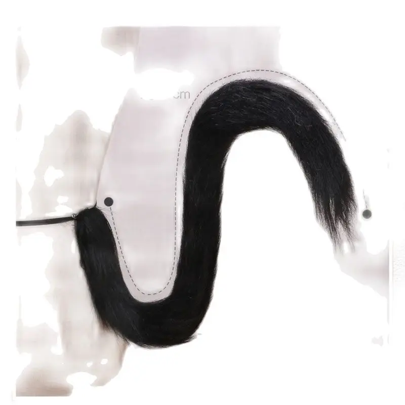 

Cat Tail Fur Tail Simulation Animal Tail Black White Gray Halloween Cosplay Party Show Cat Ears