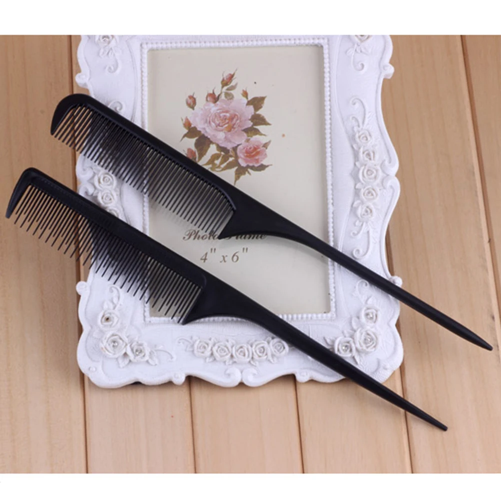 

4Pcs Hair Combs Set Anti Static Tip Hairdressing Combs Professional Quality Plastic Fiber Combs Hair Shearing Tools For Styling
