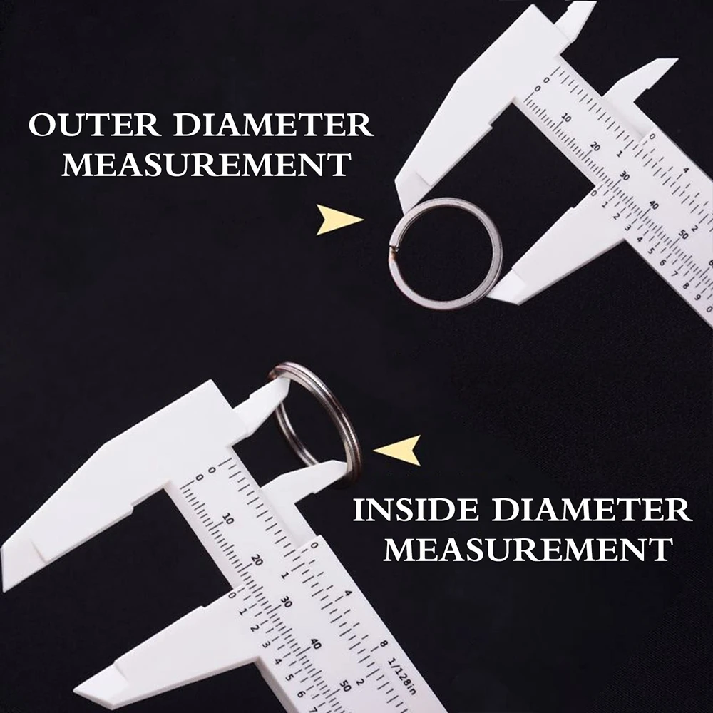 0-150mm Vernier Calipers Calipers Plastic Ruler Scale Double Rule Scale for Jewelry Measurement School Student Measuring Tools