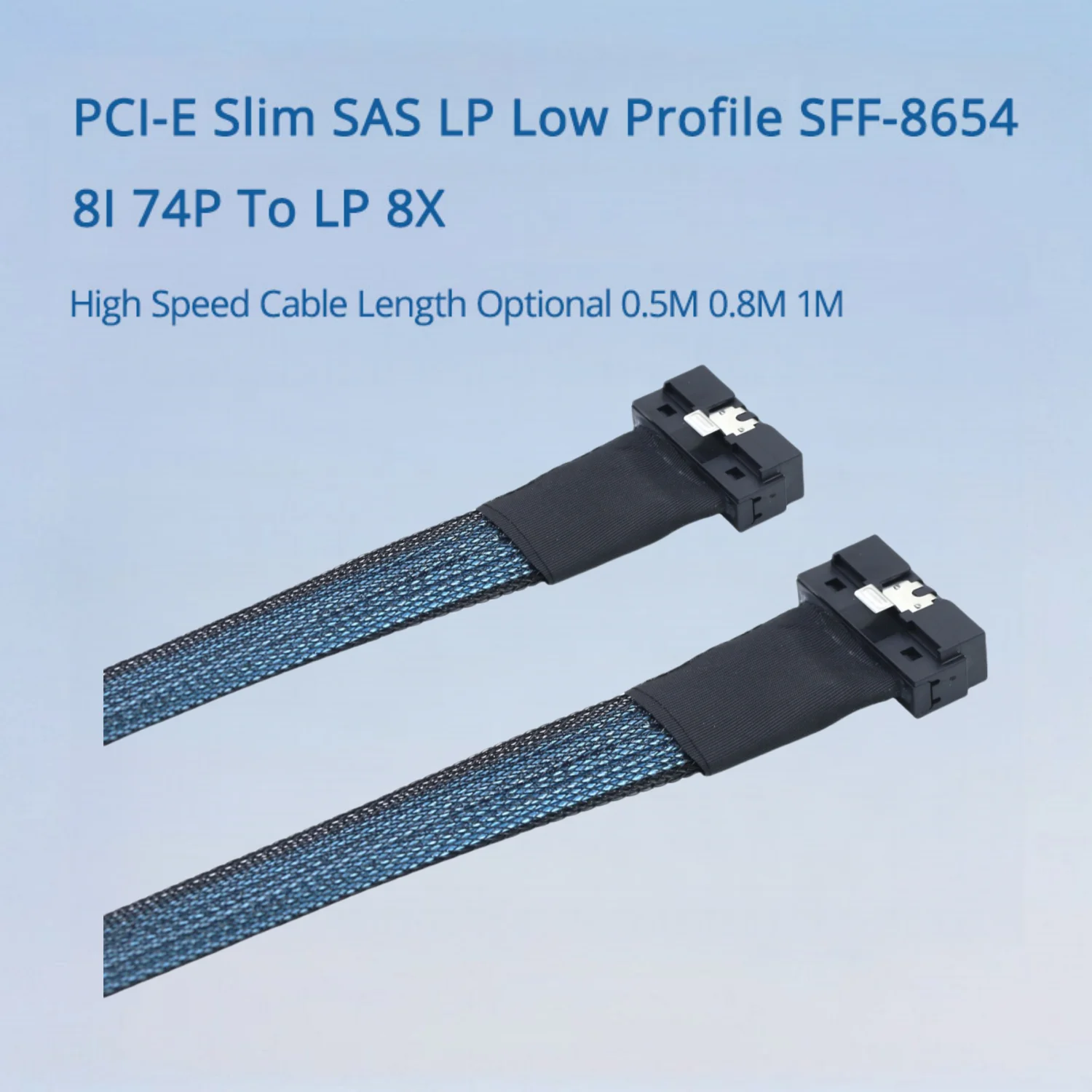 

PCI-E Slim SAS LP Low Profile SFF-8654 8I 74P To LP 8X High Speed Cable Length Optional 0.5M 0.8M 1M