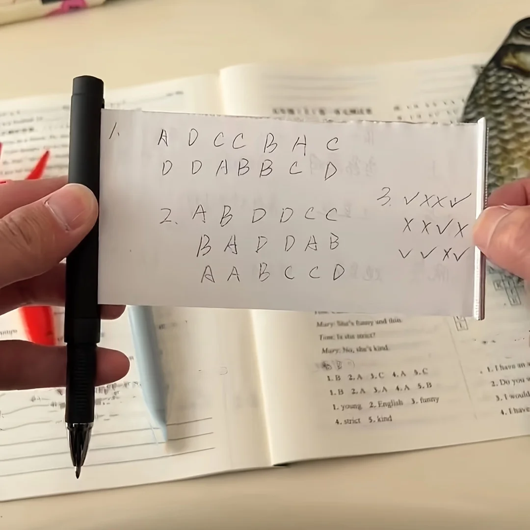 1 Stück einziehbarer, unsichtbarer Stift, einfach zu bedienen, ein Schreibwerkzeug für geheime Informationen bei Prüfungen und Notizen – Detail 2