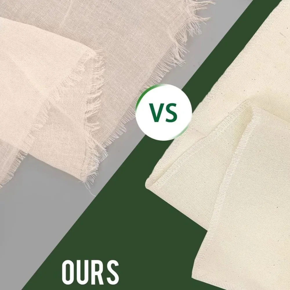 Cotton Reusable Cheesecloth Washable Reusable Cheesecloth Straining Cloth Breathable Hemmed Edge Cheese Making Cloth