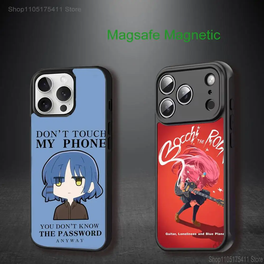 

B-Bocchi the R-Rock Phone Case For iPhone 17,16,15,14,13,12,11,Pro,Max,Plus,Mini,SE4,E Magnetic Magsafe Wireless Charging