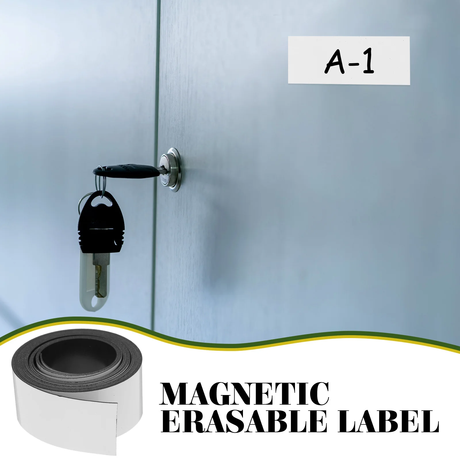 Etiquetas adhesivas borrables magnéticas DIY de 30Mm, reutilizables, para escribir y limpiar tarjetas en blanco para refrigerador, pizarra blanca, almacenamiento de tarros de especias