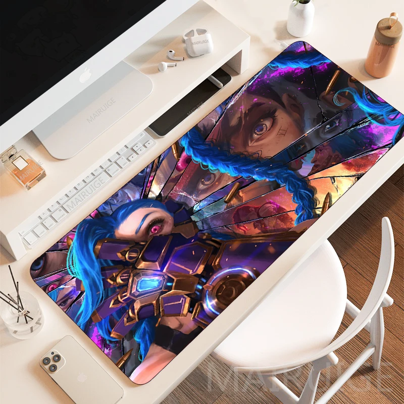 Hot Anime Arcane JINX Mousepads MousePad Keyboard Mouse Pad VI 400*900mm Gaming Accessories Gamer Carpet Rug LOL Large Desk Mat