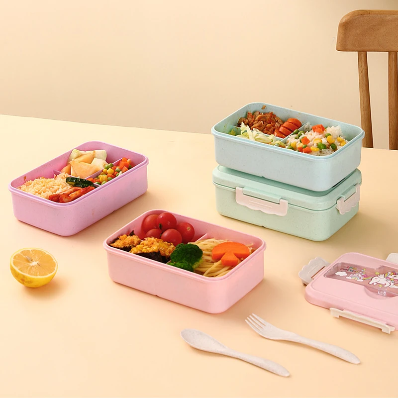 Cute Lunch Box for Kids Girls Boys With Compartments Bento Lunchbox School Child Leakproof Children\'s Food Snack Boxes New 2024