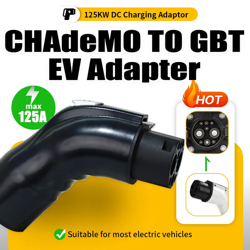 CHAdeMO to GB/T EV Adapter 125A 1000V DC for GBT Electric Vehicle Charging Adaptor Station Charger Converter Car Accessories