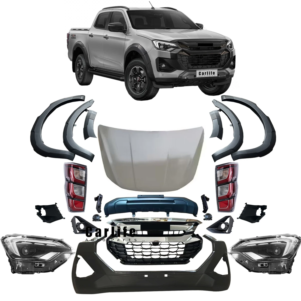 

Advanced Technology Bumpers Body Kit for ISUZU 4X4 Dmax 2019-2023 Change to 2025 V CROSS Model.