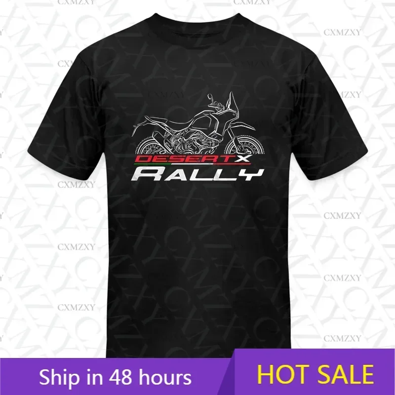

2024 Men T Shirt Casual Ducatis DesertX Motorcycle for Adventure Riders T-shirt Graphic Summer Short Sleeves 100% Cotton S-3XL