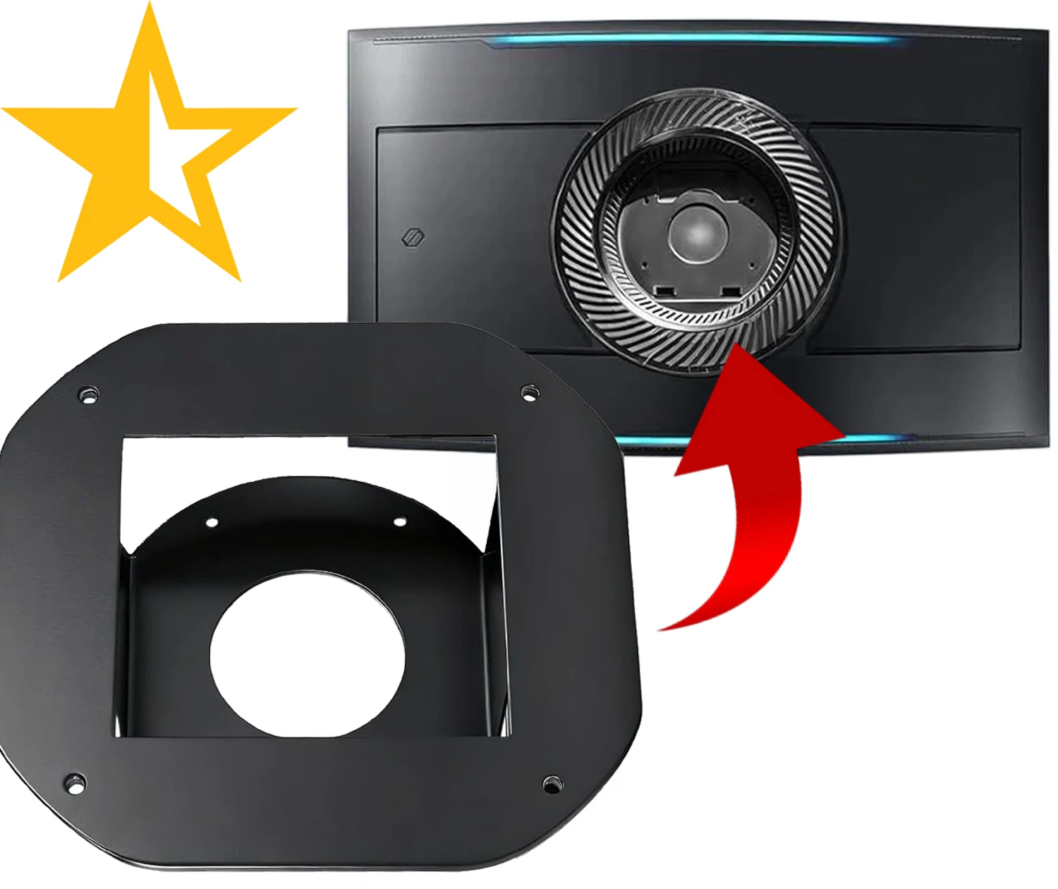 VESA Mount Adapter for 55“ Odyssey Ark 55 2nd Gen LS55CG970NNXGO for Samsung Monitor Bracket Mounts to Stand / Arm / Desk Mount