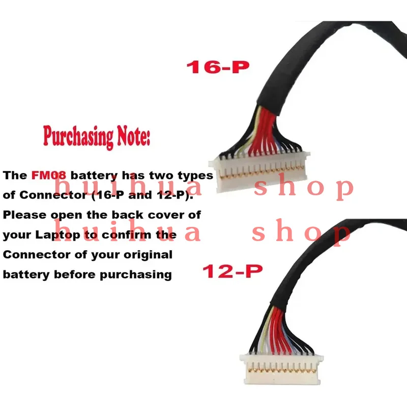 FM08 12 Pin Connector Laptop Battery Replacement for H-P Omen 17-AN014NG TPN-Q195 Series Notebook 922976-855 Laptop Battery