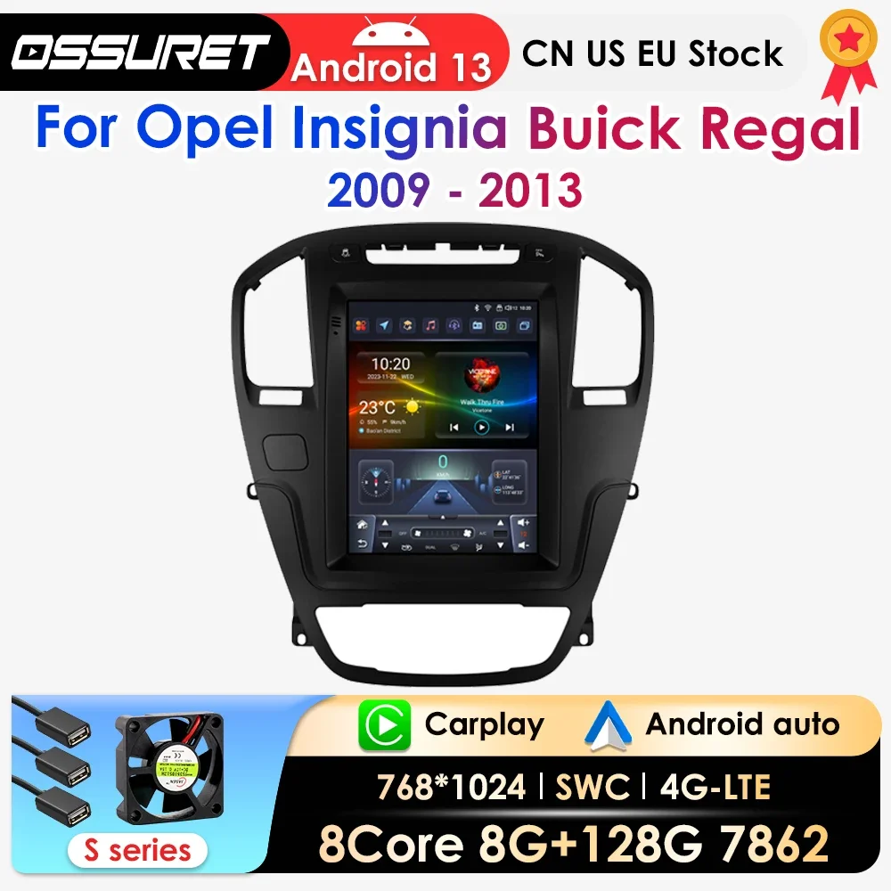 

Android 13 Car Radio for Opel Insignia Buick Regal 2009 - 2013 Multimedia Stereo 9.7inch 2Din Vertical Screen Carplay 7862