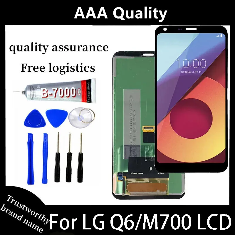 Tested For LG Q6/Q6 Plus LG-M700 M700 M700A US700 M700H M703 M700Y LCD DIsplay + Touch Screen Digitizer Assembly With Frame