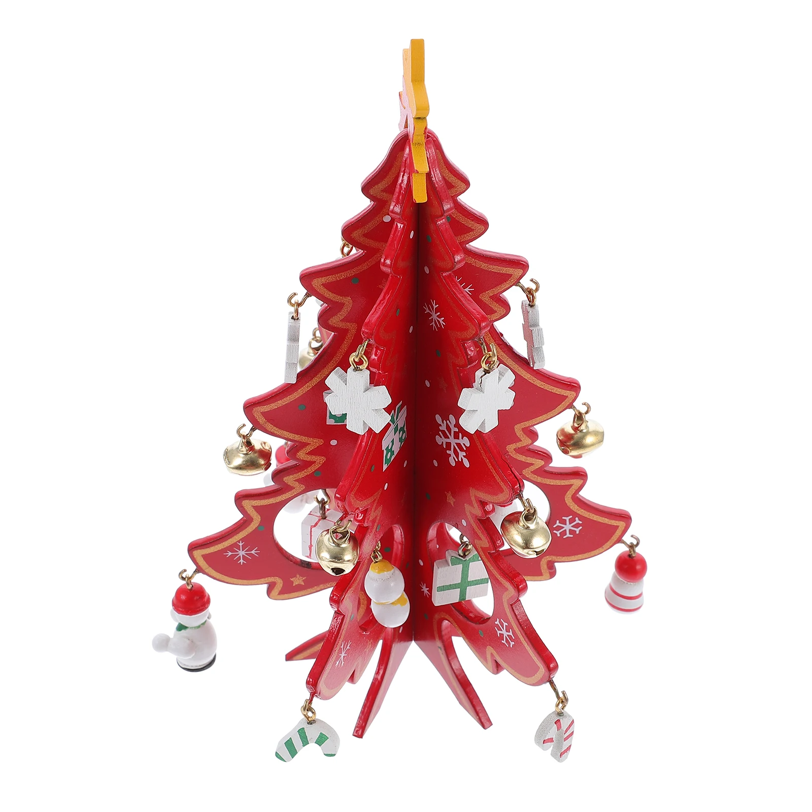 

Wooden Xmas Tree Decorative Mini Christmas Tree for Living Room Bedroom Tabletop Xmas Ornament Party Decoration