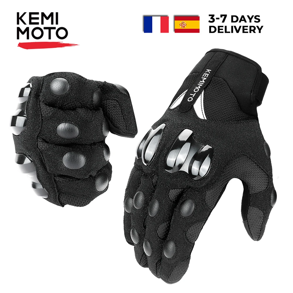 

KEMIMOTO Motorcycle Gloves Summer Protective Guantes Moto Touch Screen Motocross Gloves Men Women Breathable Guanti Moto