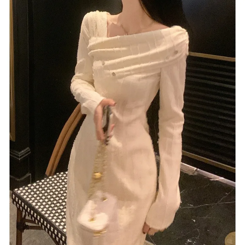 

2026 Spring and Autumn Bottoming Dress New High-end Wear Small French Slim Temperament Skirt