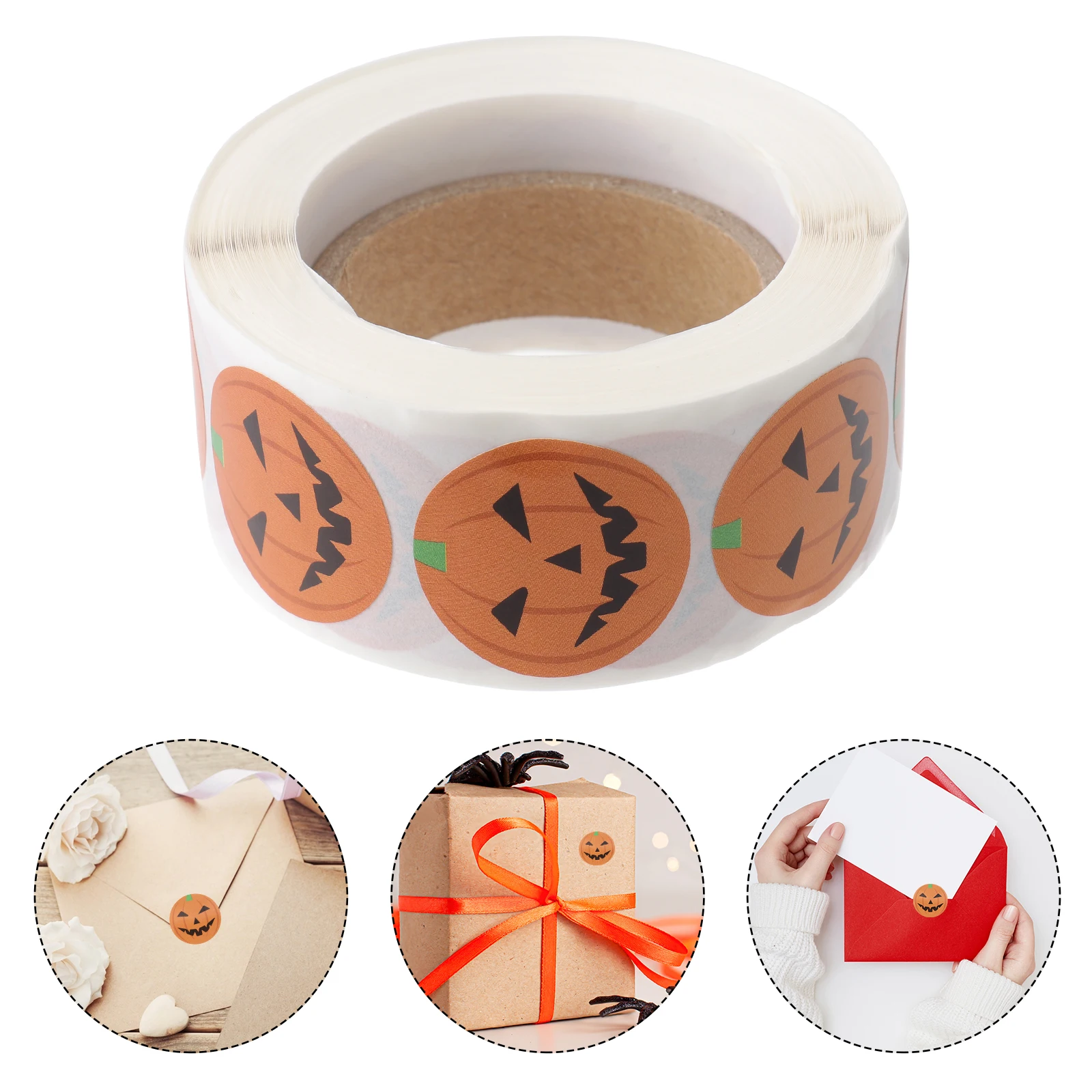 

Halloween Pumpkin Stickers Lifelike Party Floor Decals Adhesive Removable Children Gift