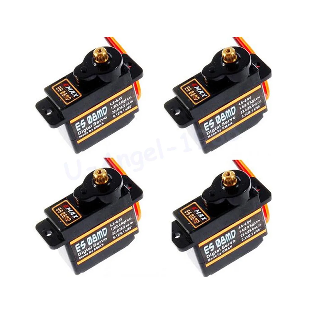 1/4pcs EMAX ES08MDII Metal GEAR Servo Digital para avião Rc