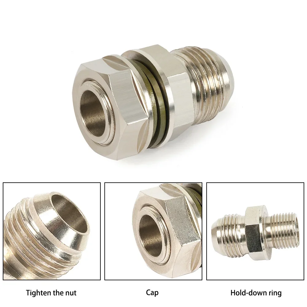 

Turbo Oil Pan Return / Drain Plug Adapter Fitting 10AN-M18x1.5 No Welding Steel