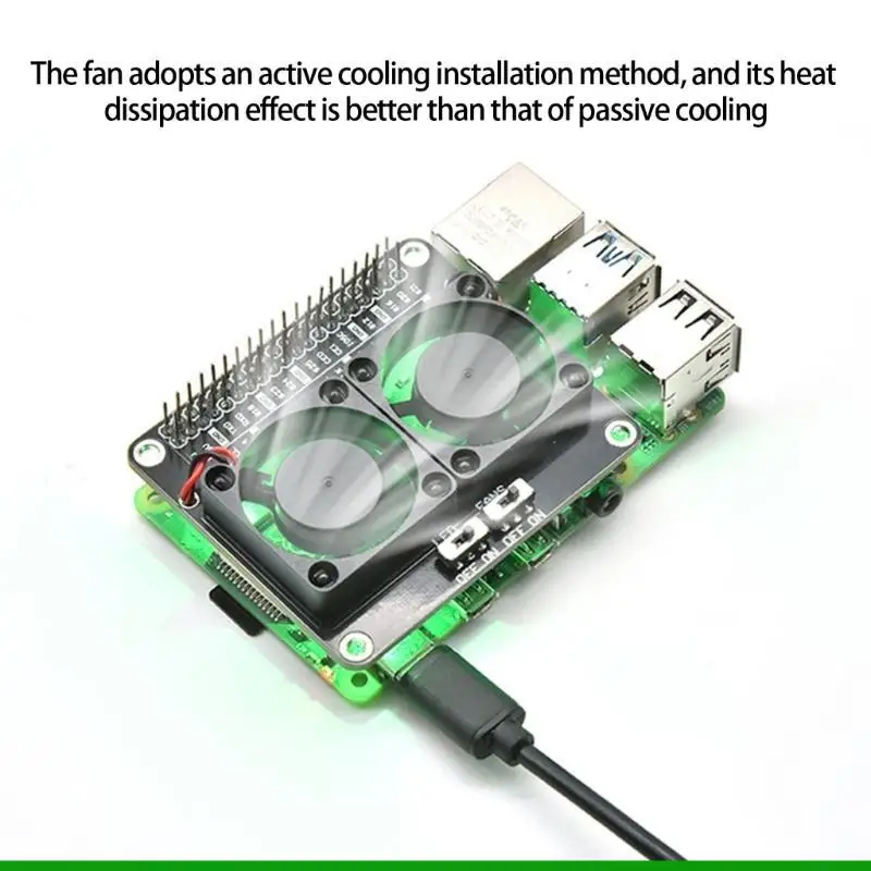 U55C لوحة تبريد معدنية متقدمة مزدوجة المروحة تدعم إضاءة LED لتوت العليق 5 #4