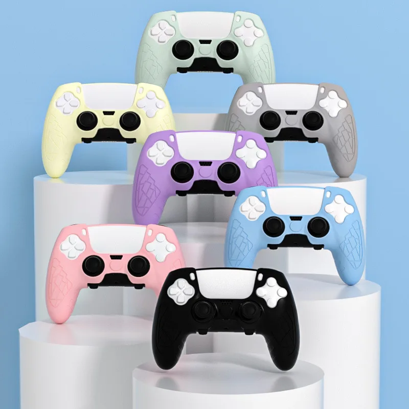 Für ps5 elite controller abdeckung fall rutsch feste griff hülle verdickte silikon schutzhülle für ps5 elite mit kappe
