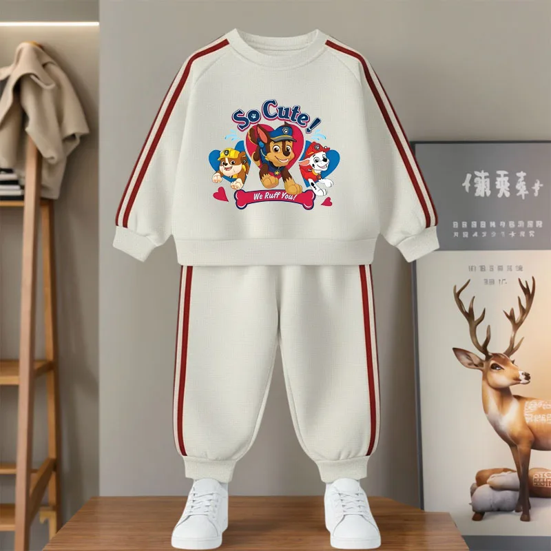 2026 Spring New Style Children's Long Sleeve Clothing Sets Boys Casual Tracksuit Kids O Neck Hoodies and Long Pant Two Piece