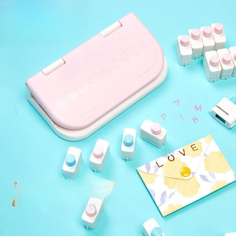 Embossing machine Embossing machine 26-letter hand account pressing device Small paper press uppercase English manual