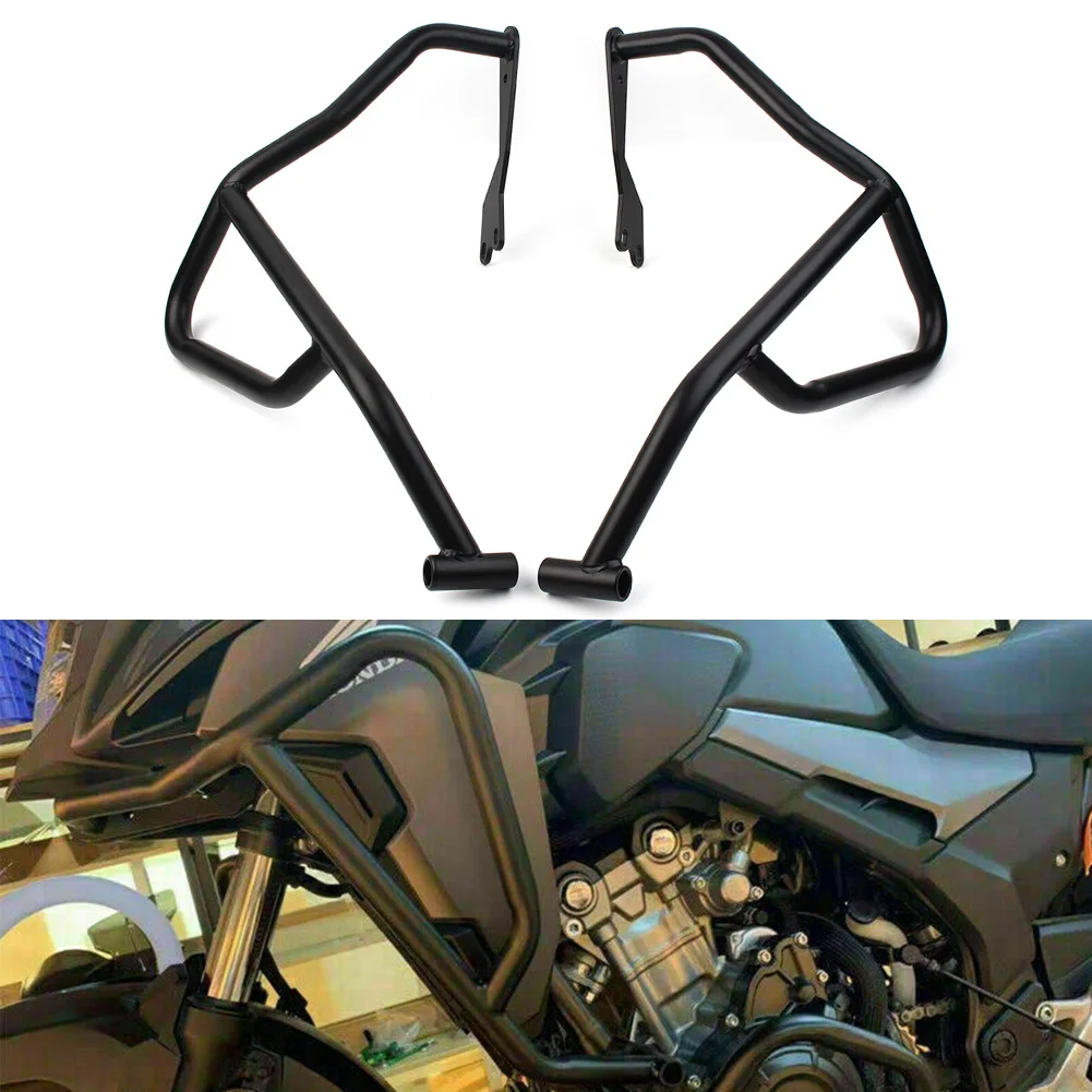 

Motorbike Engine Bumper Guard Upper Crash Bar Protector For Honda CB 500 X 2019 2020 2021 2022 / CB500X 19 20 21 22 Black Steel