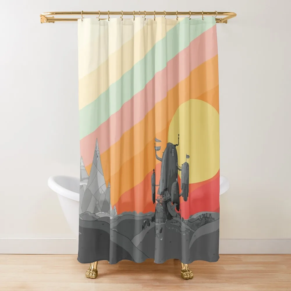 

Land Of Ooo (Adventure Time) Shower Curtain For Shower Shower For Bathroom Toilet Accessories Bathroom Curtain