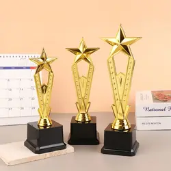 Golden Award Trophy Star Plastic Winner Award Trophy Toy Craft Souvenirs Singing Dancing Competition Reward Prize Cup