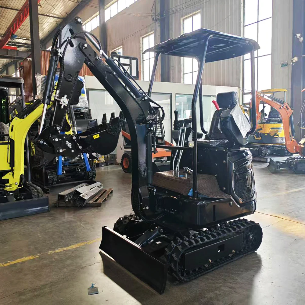 Mini Excavator Hydraulic Crawler Small Digger Multifunctional Digging Machine For Garden Farm Landscaping Construction Work
