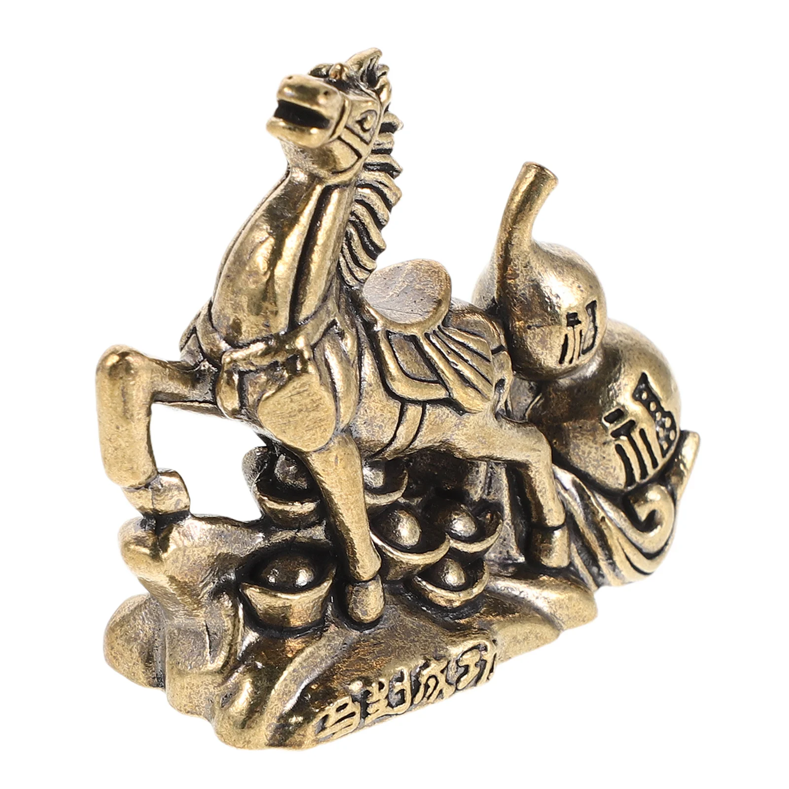 

Tiny Brass Horse Design 2026 Lunar New Year Horse Year Decoration Auspicious Feng Shui Metal Sculpture for Desk Car Dashboard