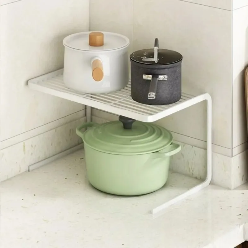 Thickened Kitchen Storage Tray Desktop Double/triple Shelf Rust-proof and Durable Clothing Kitchenware Organization Home Storage