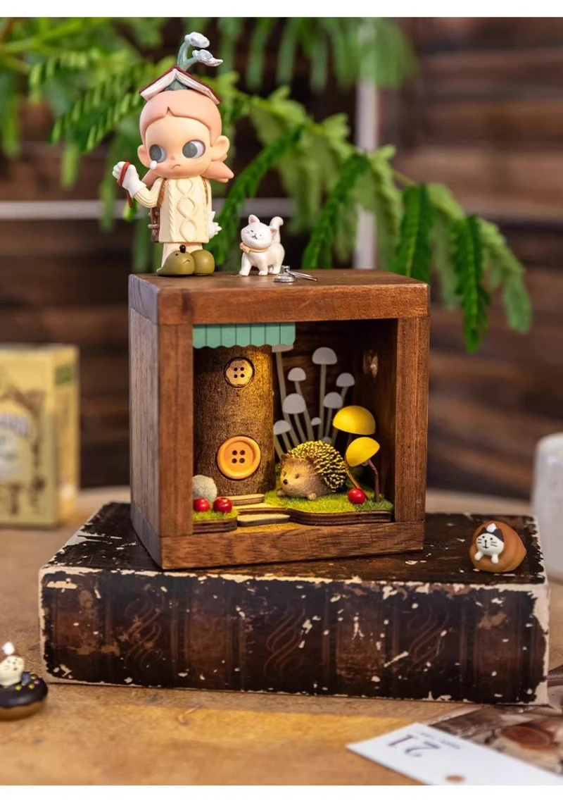 Forest-themed miniature landscape decorative item art workstation blind box bedside table desk decoration lamp
