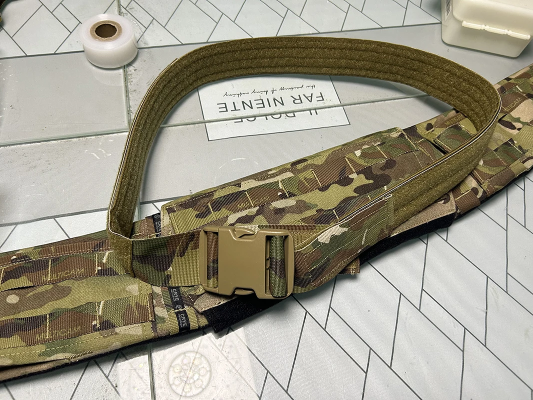 Customizable AVS Low Profile Belt Outdoor Tactical Waistband Belt Multitarn MC AOR1 BK CB