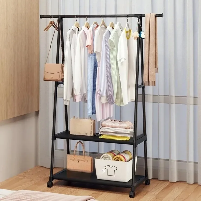 

Мобильная вешалка для одежды Треугольная вешалка для пальто Хранение на колесах Многофункциональная компактная прочная вешалка для одежды с высокой нагрузкой