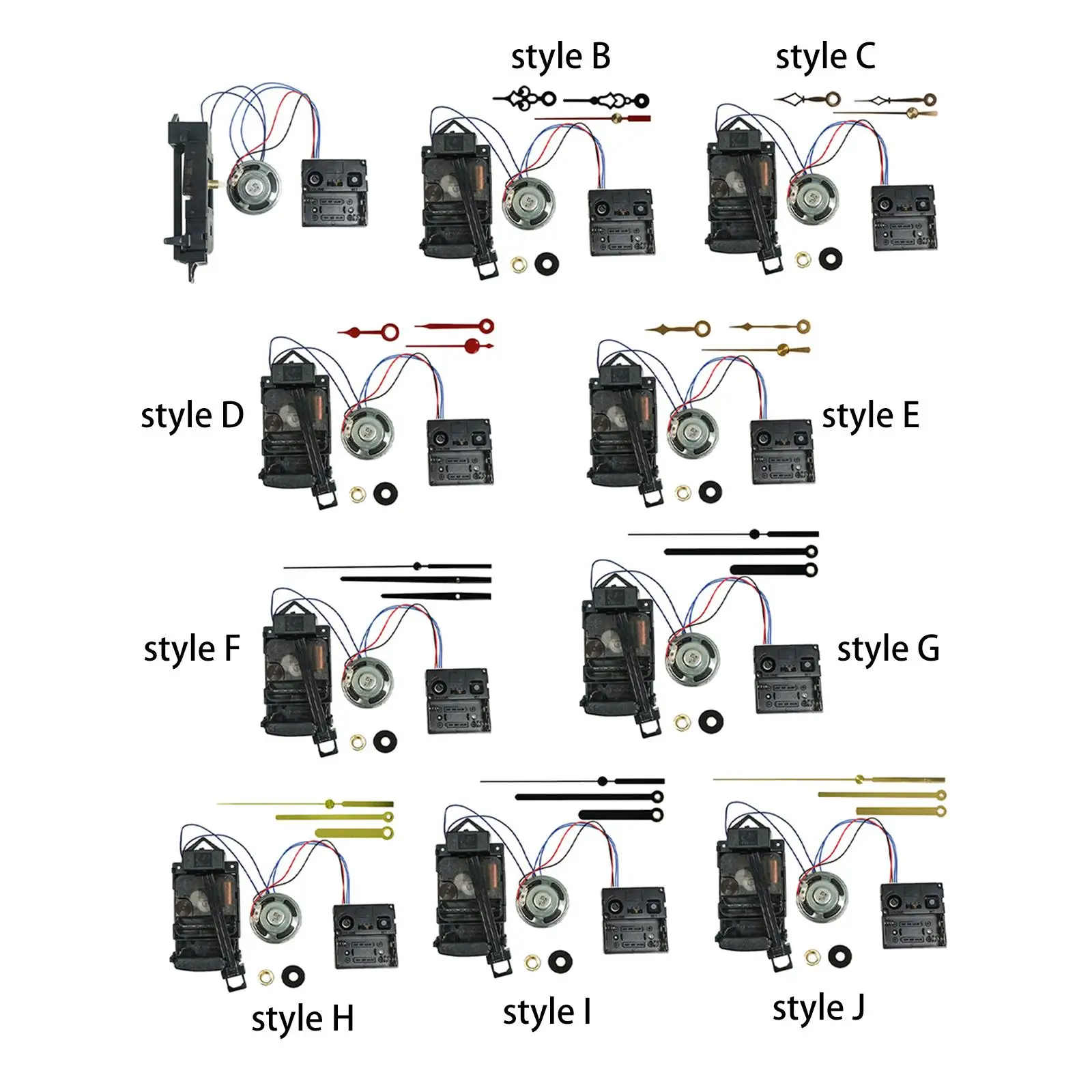DIY Quartz Pendulum Wall Clock Movement Kit with Musical Box Battery Operated for Craft Clocks Repair