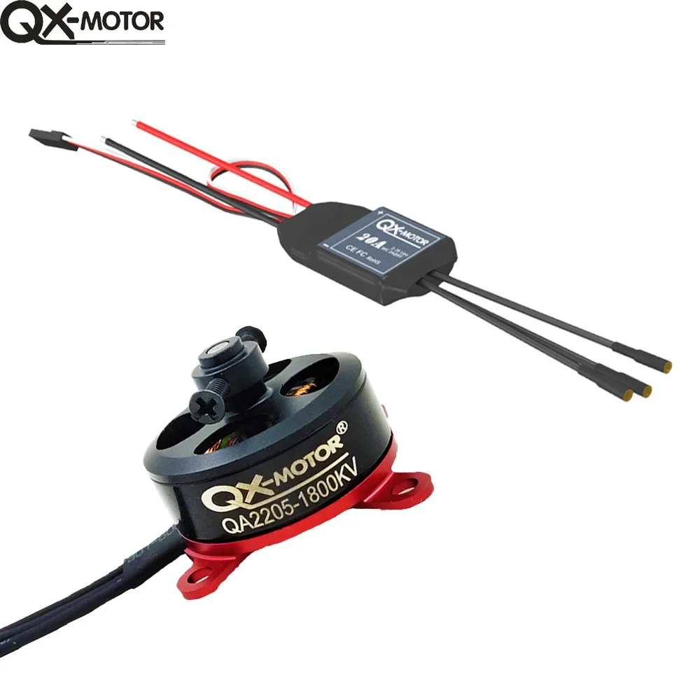 QX-Motor QA2205 1400KV 1800KV Series มอเตอร์แบบไม่มีแปรง 20A ESC สําหรับ F3P RC เครื่องบินปีกคงที่