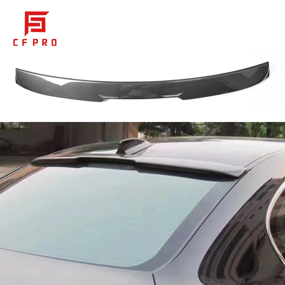 For BMW E60 5 Series 2004-2010 Factory Outlet Real Carbon Fiber Rear Window Lip Roof Wing Spoiler Accessories