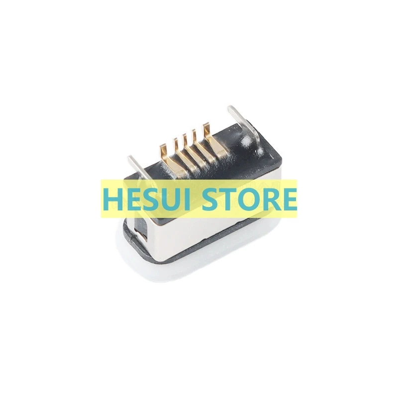 Waterproof MicroUSB 5pin board top type Female base stainless steel case 4-pin insert board submersible grade waterproof IPX8