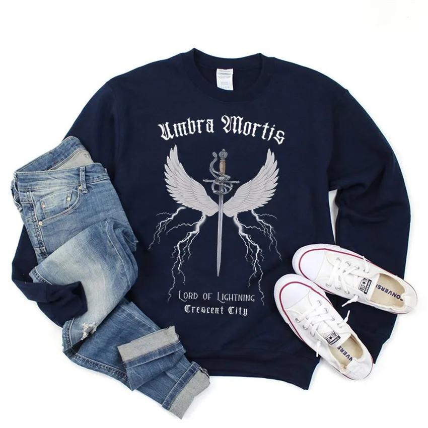 Sarah J Maas Sweatshirt Ruhn Danaan Crescent City Pullover Throne of Glass ACOTAR Crewneck Sweatshirts Velaris Bookish Tops Gift