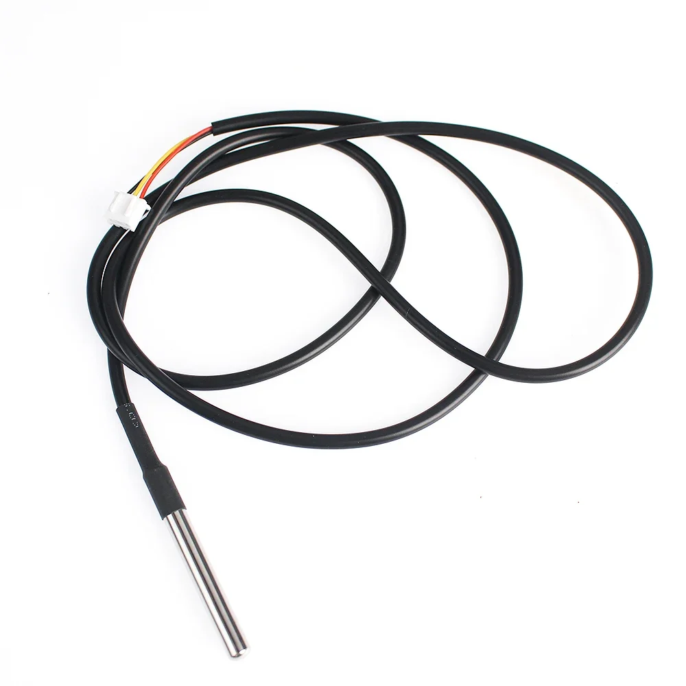 1PCS Waterproof DS18B20 Thread Temperature Probe Temperature Sensor Stainless Steel Package 1m 2m 3m 18B20 wire  For Arduino