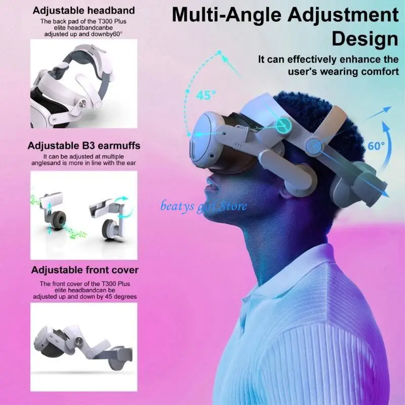 

C7AB Replacement Head Strap Headband with Headphones for Q 3 Headsets