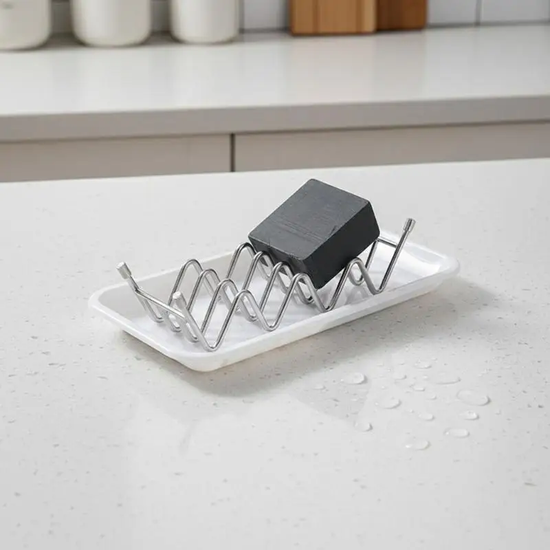 Elegant Stainless Steel Draining Tray Soap Dish for Contemporary Bathroom Shower
