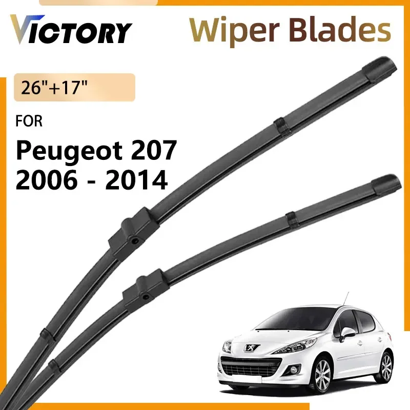 

2x For Peugeot 207 Hatchback 2006 - 2014 2013 2012 2011 2010 2009 2008 2007 Car Front Wiper Blades Windshield Windscreen Brushes