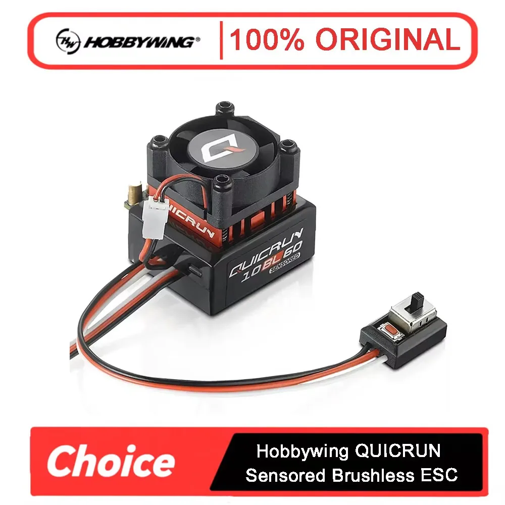 Hobbywing QUICRUN 10BL120/10BL60 120A/60A Бесщеточный регулятор скорости 2-3S Lipo для радиоуправляемых автомобилей 1/10-1/12 с многозащитой