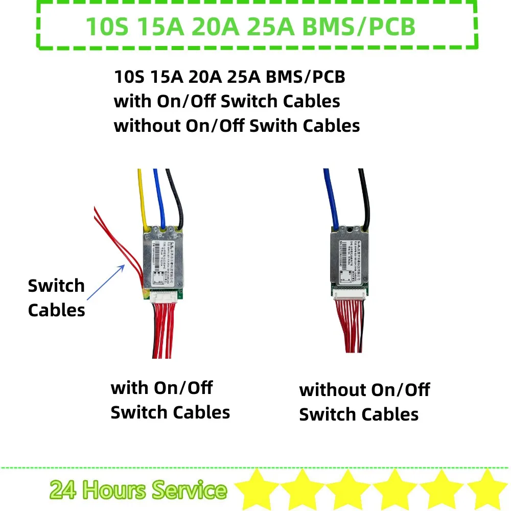 36v 10S 15A 20A 25A 15Ah 20Ah 25Ah BMS PCB Li-ion Ebike Battery Pack PCB with Switch or without Cables 36V Battery BMS PCB