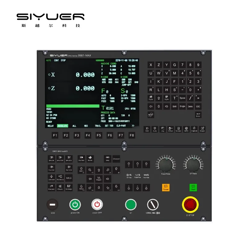 998T-MAX 2 Axis Controller with IO Card with 5m Cables Retrofit Cnc Turning Center Machine Motion Control Replace Mach 3