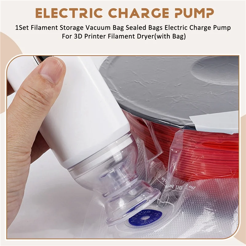 DN-Filament Storage Vacuum Bag Sealed Bags Electric Charge Pump For 3D Printer Filament Dryer